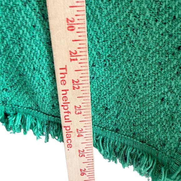 Nic + Zoe Michaela Fringe Mix Knit Open Front Jacket Women's Size XL Green - Picture 6 of 11